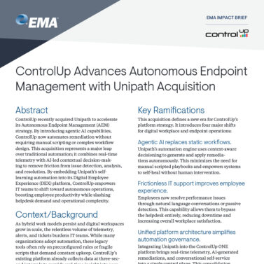 ControlUp Advances Autonomous Endpoint Management with Unipath Acquisition