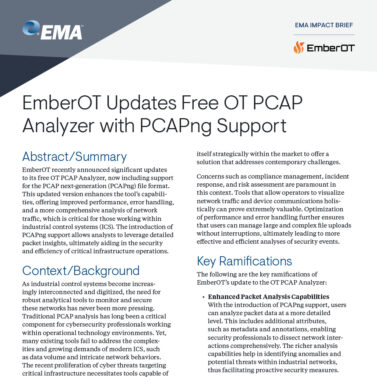 EmberOT Updates Free OT PCAP Analyzer with PCAPng Support