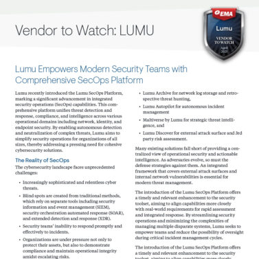 2025 EMA Vendors to Watch: Information Security, Risk, and Compliance Management